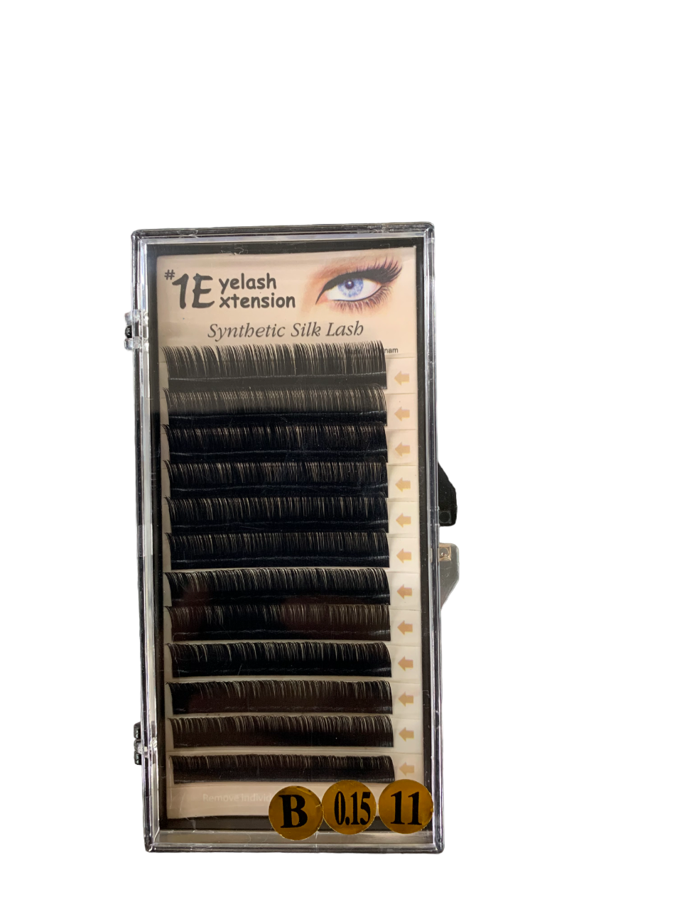 1E Eyelash Extension Synthetic Silk Lash B-0.15-11